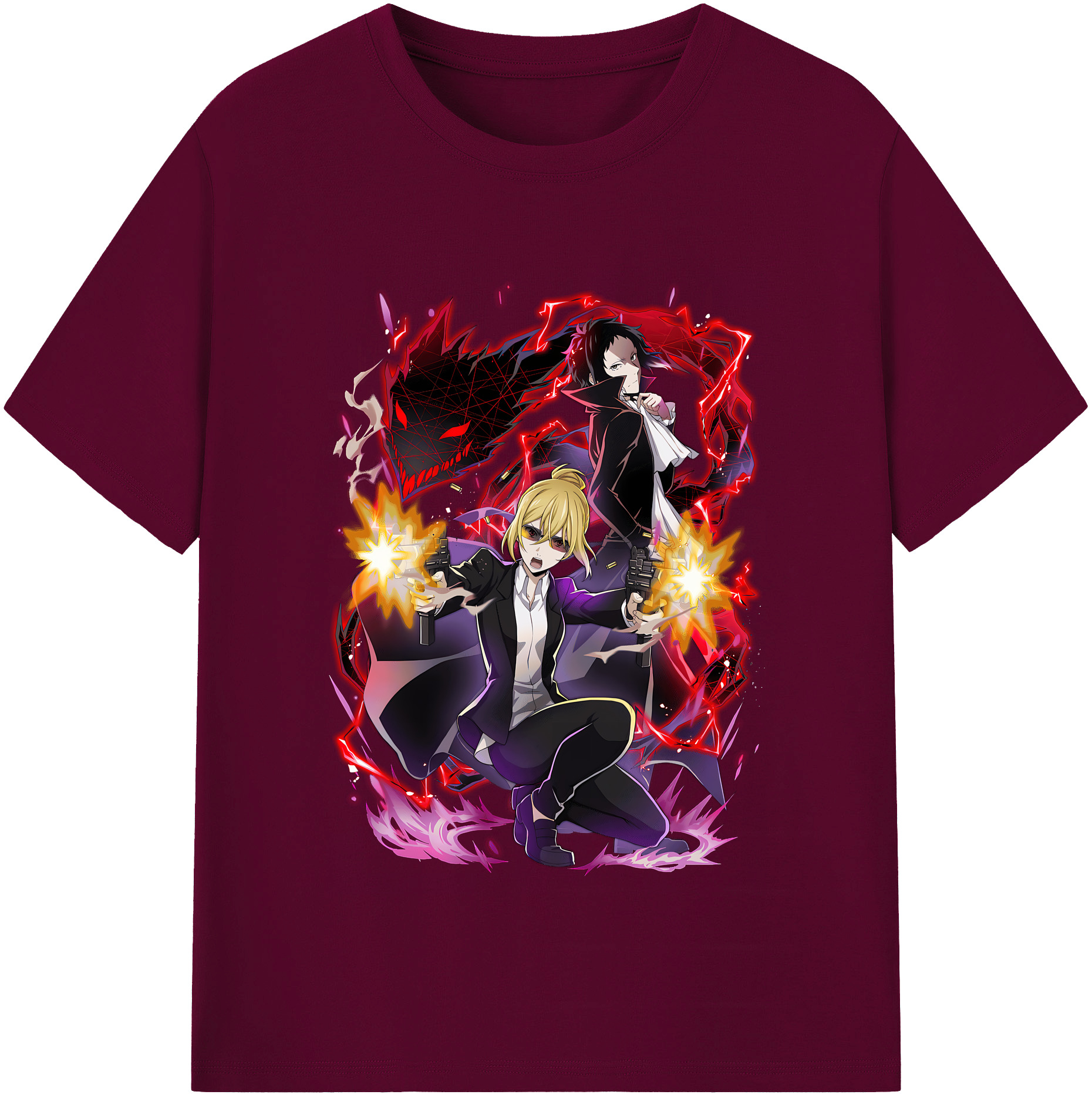 （画像用） 文豪ストレイドッグス Bungo Stray Dogs レディースカジュアルプリントTシャツ（綿100％）